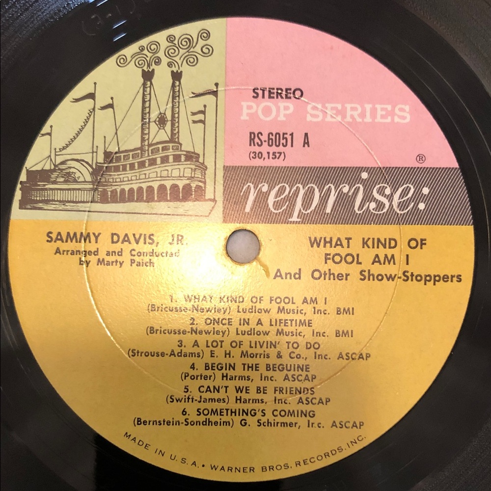 Sammy Davis Jr. Vinyl Lp Record Album Pop Series